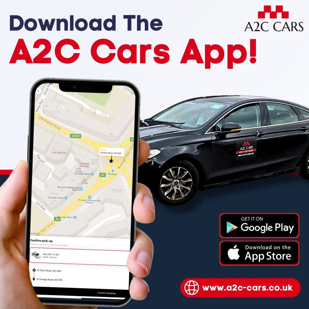 Download the A2C Cars taxi service app