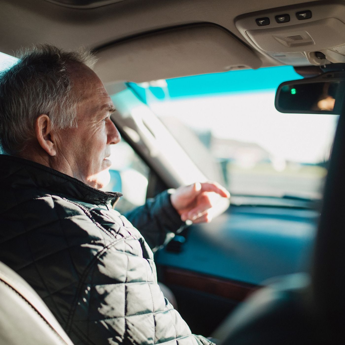 passenger in taxi